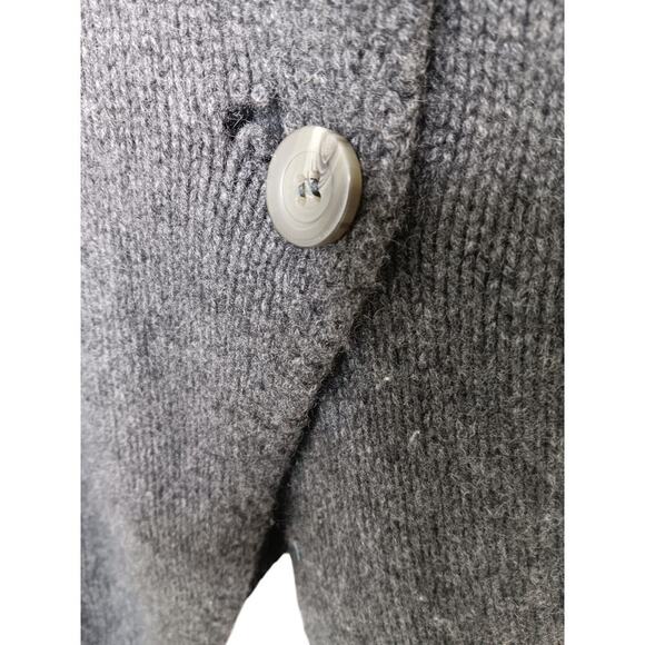 Brochu Walker 100% Cashmere Gray Knit Cardigan Sweater Jacket Size SP - Picture 14 of 16